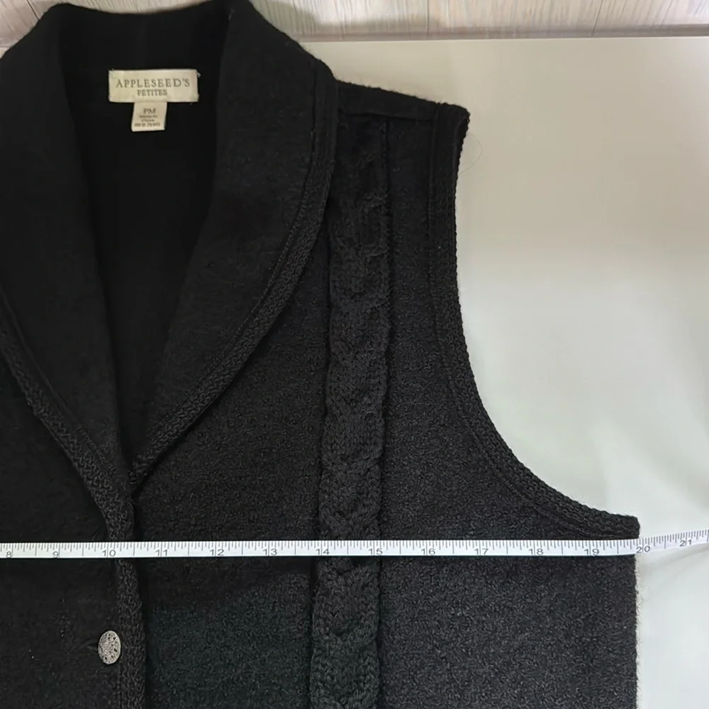 Appleseed’s Cable Knit Vest Size MP - Picture 6 of 7